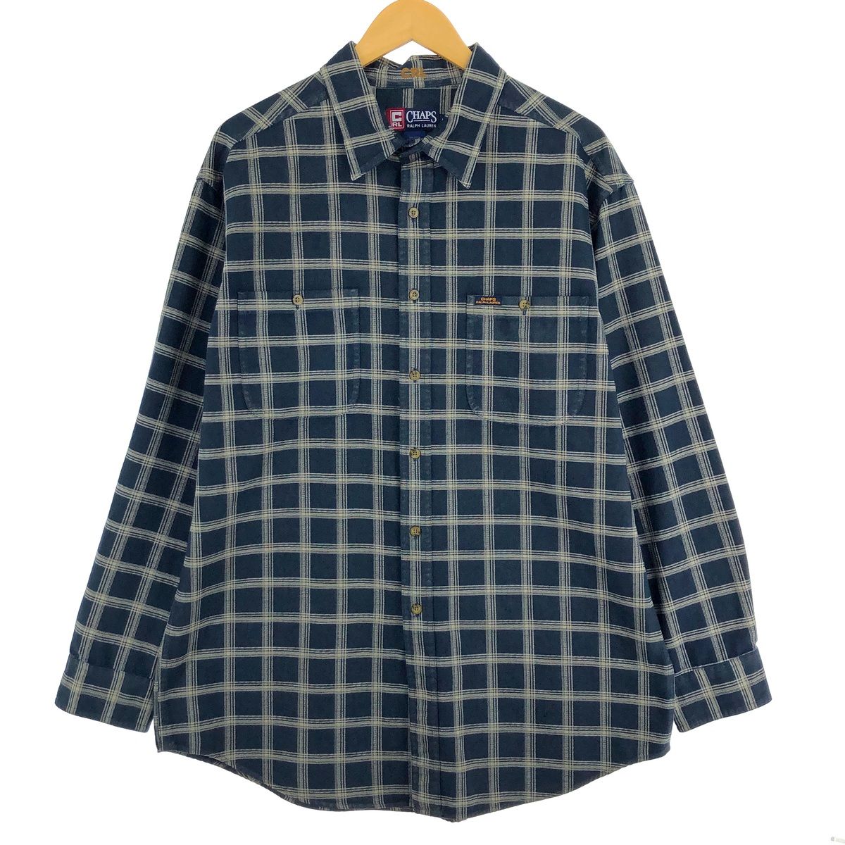 古着 90年代 ラルフローレン Ralph Lauren CHAPS チャップス チェック柄 長袖 チェックシャツ メンズL相当 ヴィンテージ/eaa496046