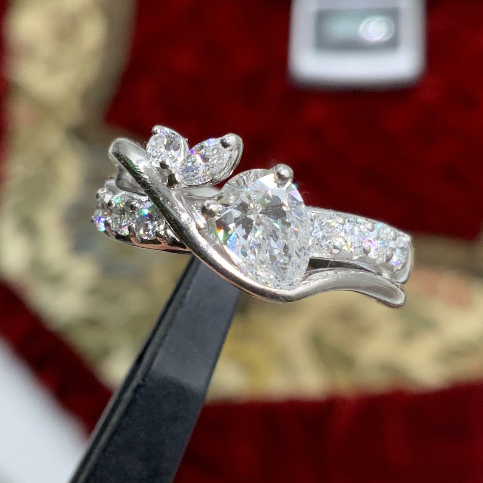 Pt900天然ダイヤ0.76カラット 7号リング 鑑別書付き 楽天市場】pt900ダイヤモンドリング 鑑定書付き【無色透明】【D