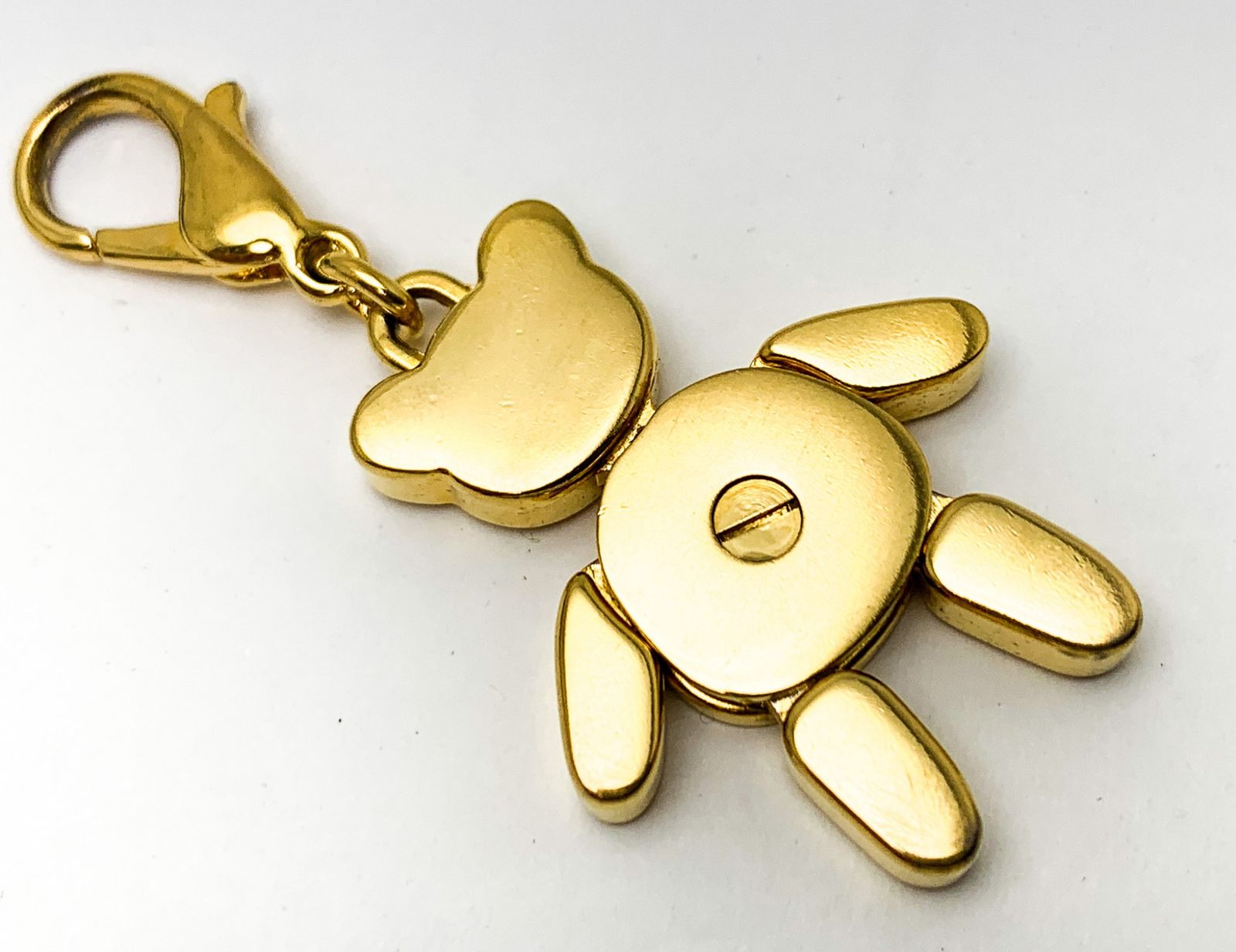 PRADA プラダ クマ型キーホルダー ゴールド/ブラック チャーム ⓪ PRADA プラダ ロゴ入り 黒 ブラック ゴールド クマ くま