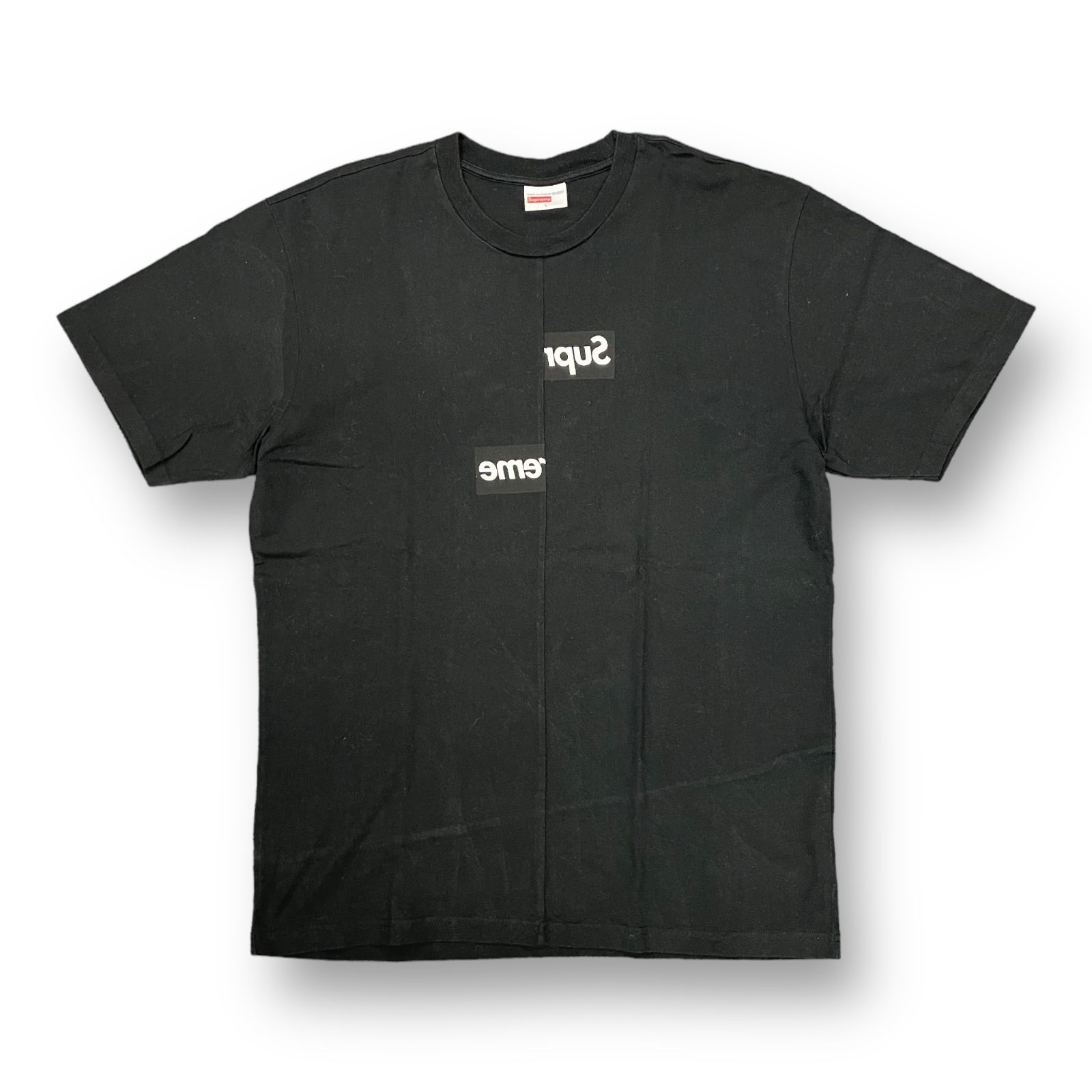 国内正規 SUPREME 18AW Comme des Garcons SHIRT Split Box Logo Tee コラボ スプリット  ボックスロゴ Tシャツ シュプリーム コムデギャルソン L - メルカリ