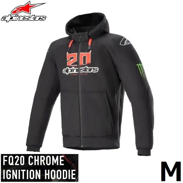 アルパインスターズ FQ20 CHROME IGNITION MONSTER 1225 フーディ ファビオクアルタラロ Mサイズ