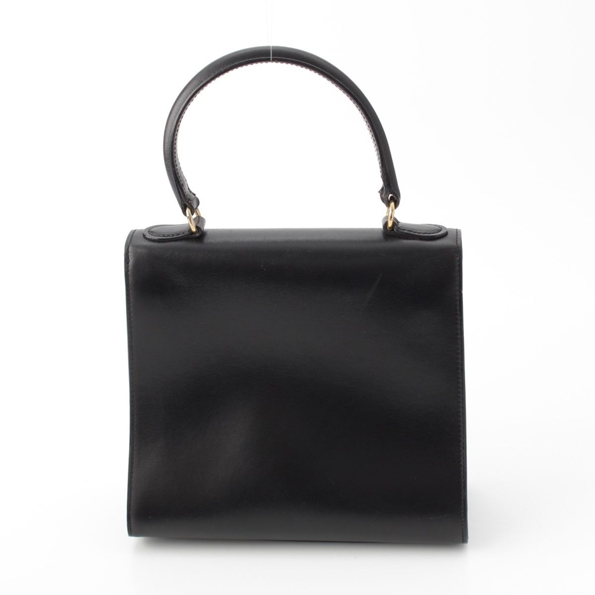 セリーヌ ヴィンテージ レザー 2way トップハンドル ロゴ金具  