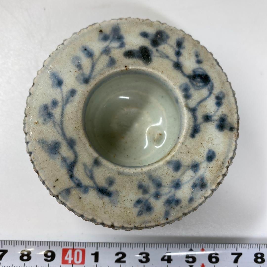 李朝　染付　水孟　直径7.4㎝　高さ3.2㎝　タルカ　東な6-1228☆2F 李朝 染付 水孟 直径7.4㎝ 高さ3.2㎝ タルカ 東な6-1228☆2F - メルカリ