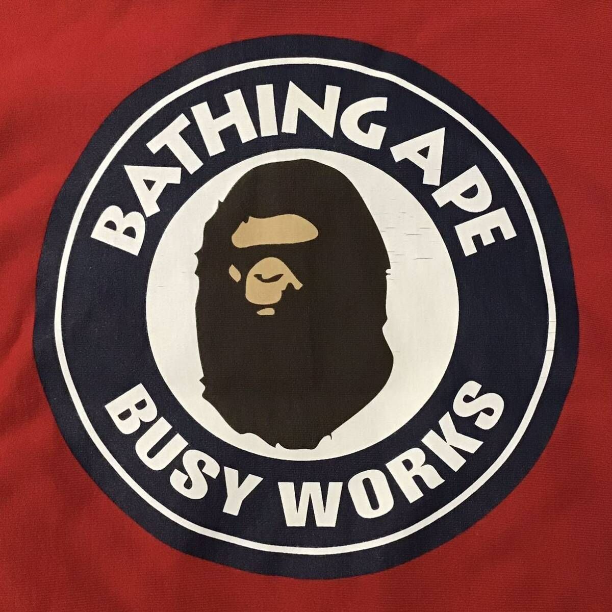 BAPE サークルロゴ プルオーバー パーカー Sサイズ レッド a bathing 