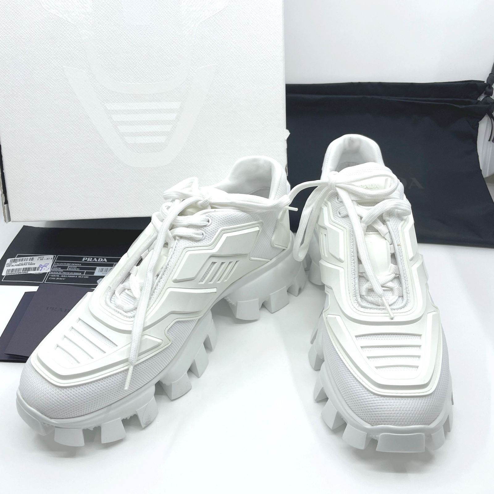 新品同様】PRADA プラダ クラウドバストサンダー スニーカー ホワイト 