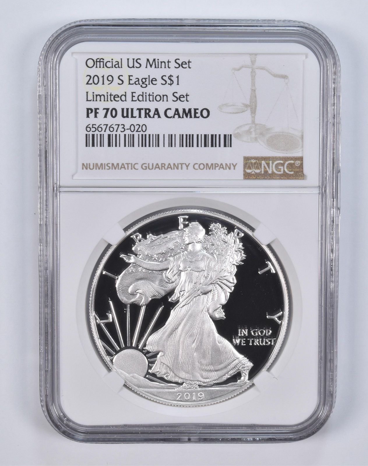 2019S PF70 UCAM アメリカンシルバーイーグル 版セット NGC ブラウン