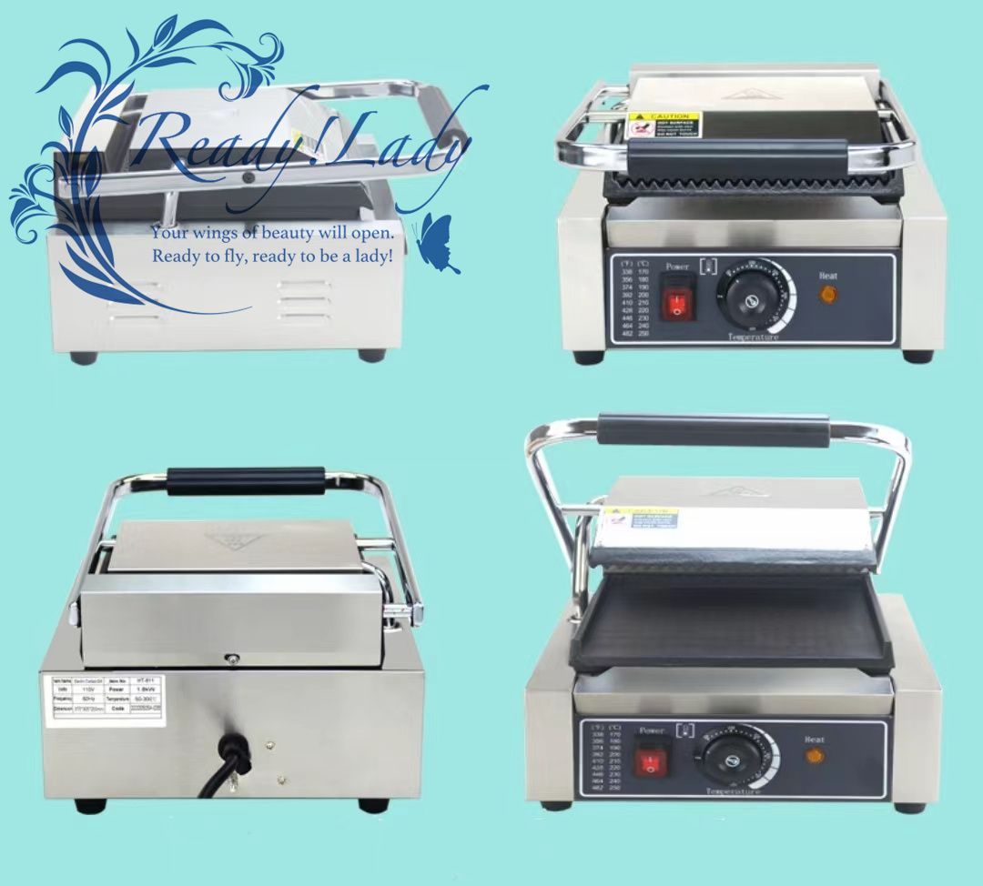  新入荷 パニーニメーカー プレスサンドイッチベーカー焼き肉ロースター 半分が平ら 半分がでこ 110 v その他 製菓 製パン用品