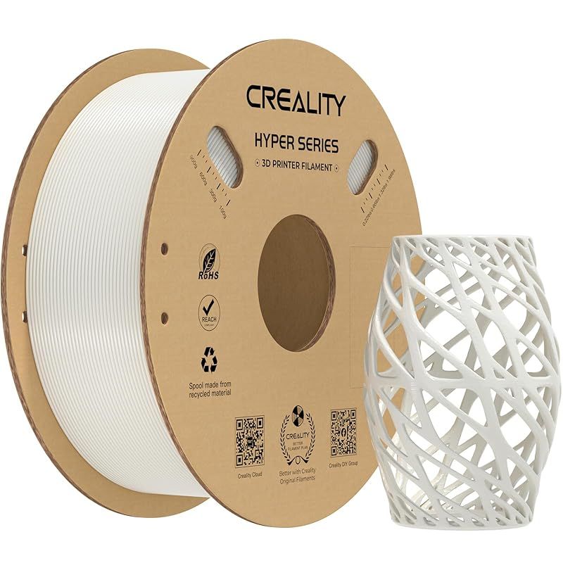 Creality PETG フィラメント 白 1.75mm K1 Max用 Hyper PETG フィラメント 3Dプリンターフィラメント 高速30-600mm|s向けに設計 1kg 2.2ポンド |スプール PETGフィラメント 高速フィラメント 寸法精 0