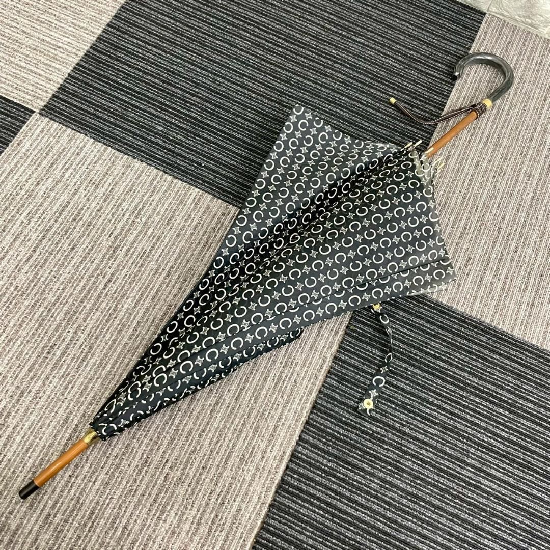 CELINE セリーヌ Cマカダム 長傘 ブラック 傘 アンティーク