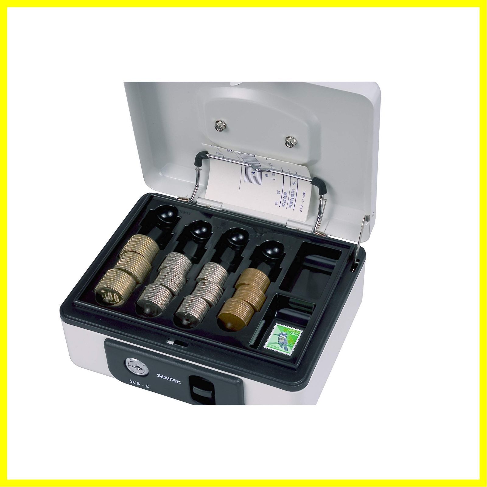 SENTRY SCB-36 キャッシュボックス ホワイト Amazon.com: SENTRY SCB-6 Portable Safe, Small Cash Box