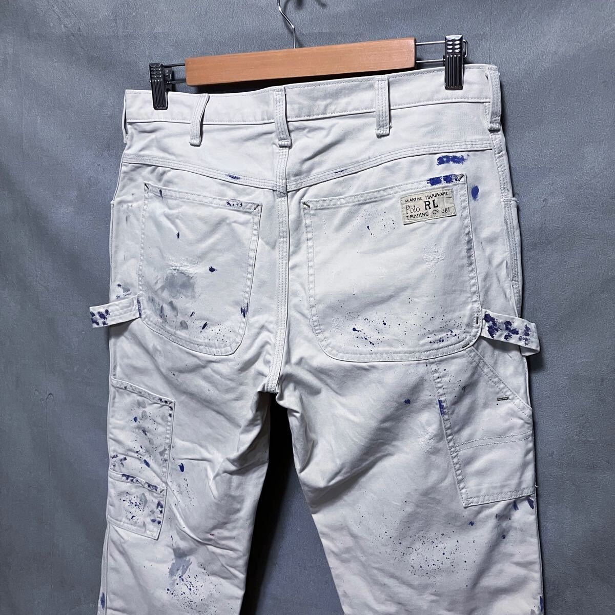 POLO RALPH LAUREN ポロラルフローレン コットン ペイント ダメージ 