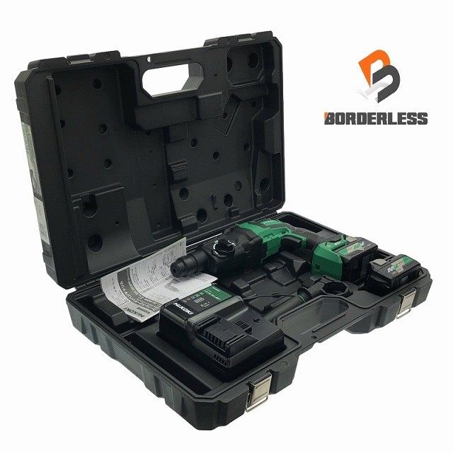 HIKOKI ハイコーキ 28mm 36V コードレスロータリハンマドリル DH36DPE 2XP バッテリ2個 充電器 ケース付 116569