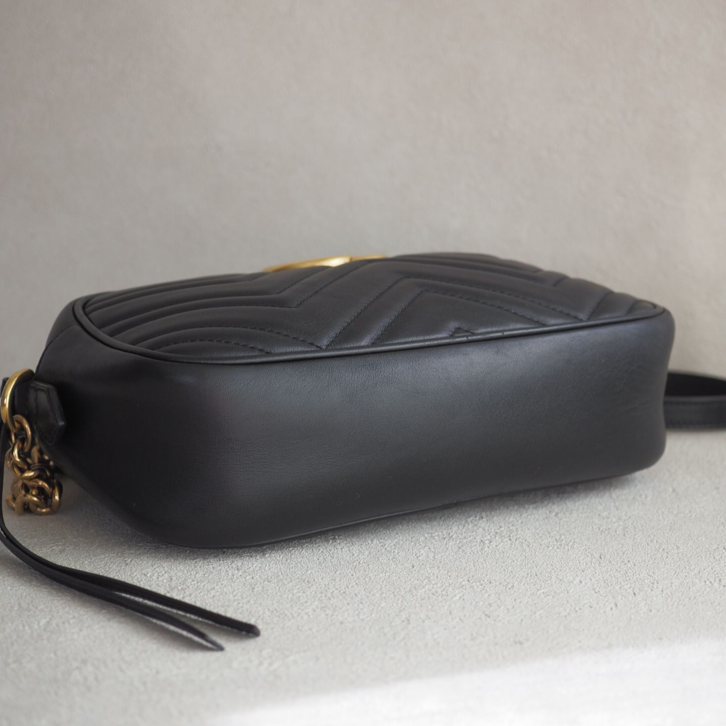 極美品☆ GUCCI グッチ GGマーモント キルティング チェーンショルダー 