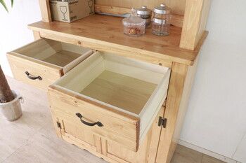 カントリー調 カップボード 90 ライトブラウン giocoso ジョコーソ