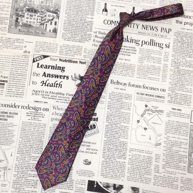 ディオール Dior クリスチャンディオール Christian Dior 微光沢 ネクタイ シルク ペイズリー柄 ミックス I-006916 ゆうパケット