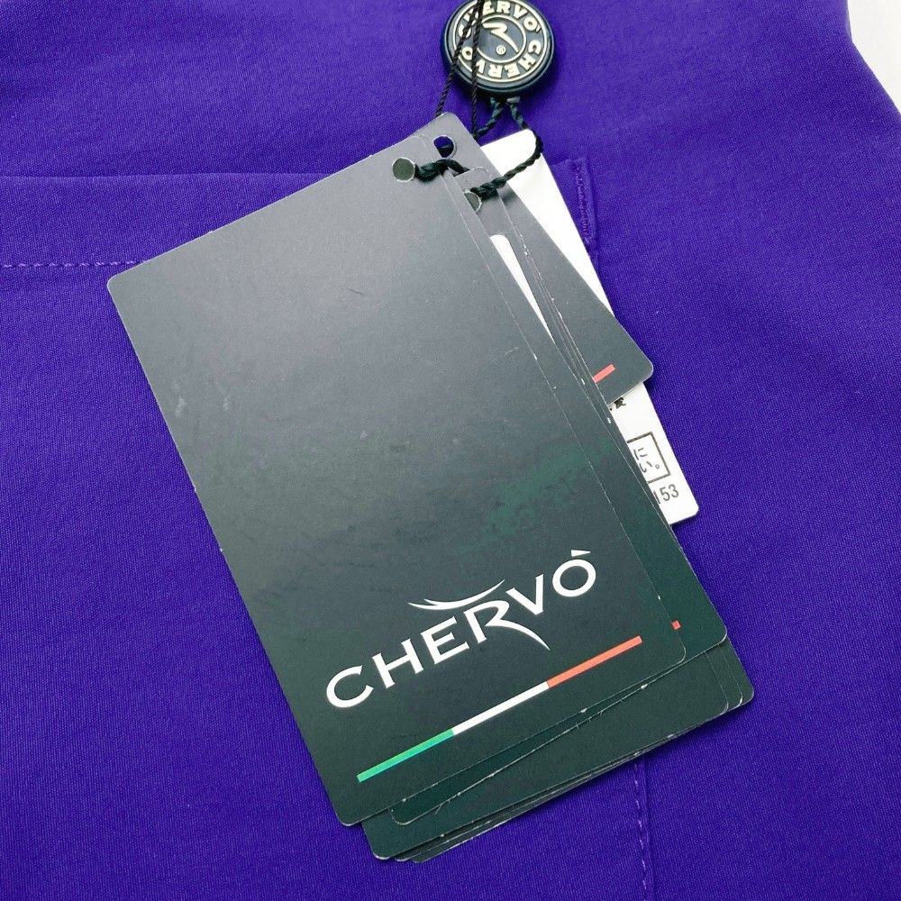 サイズ：48 CHERVO シェルボ  ナイロンストレッチパンツ  パープル系 [240101426157] ゴルフウェア メンズ ストスト サイズ：48 CHERVO シェルボ ナイロンストレッチパンツ パープル