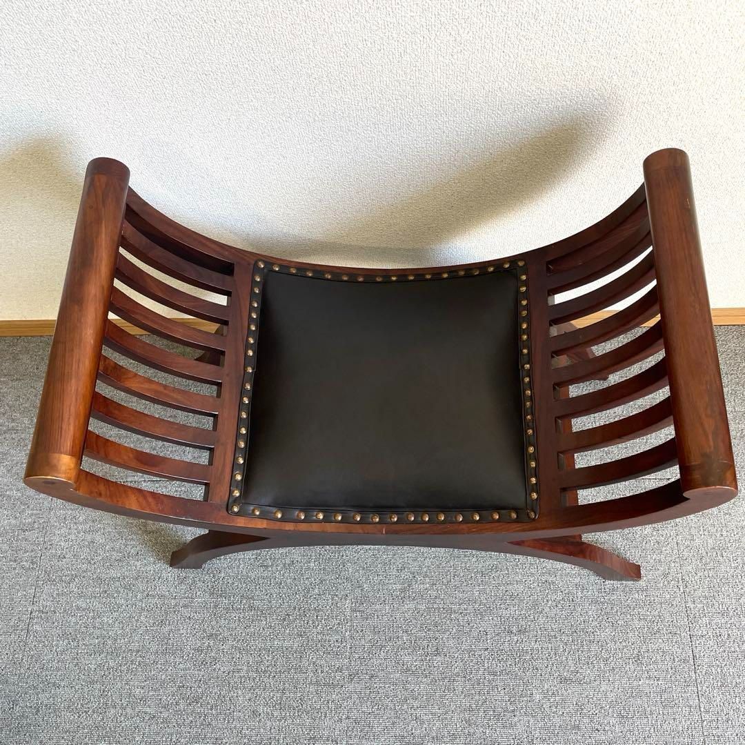 座面レザー 黒ブラック