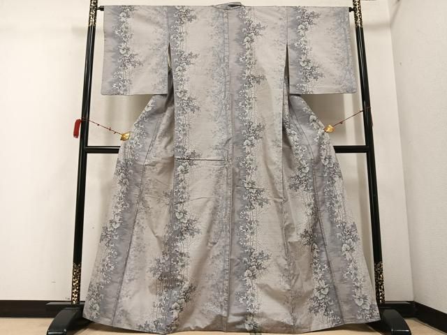 平和屋着物 本場大島紬 一元7マルキ 総絣 葡萄間道 正絹 AABC6809ph