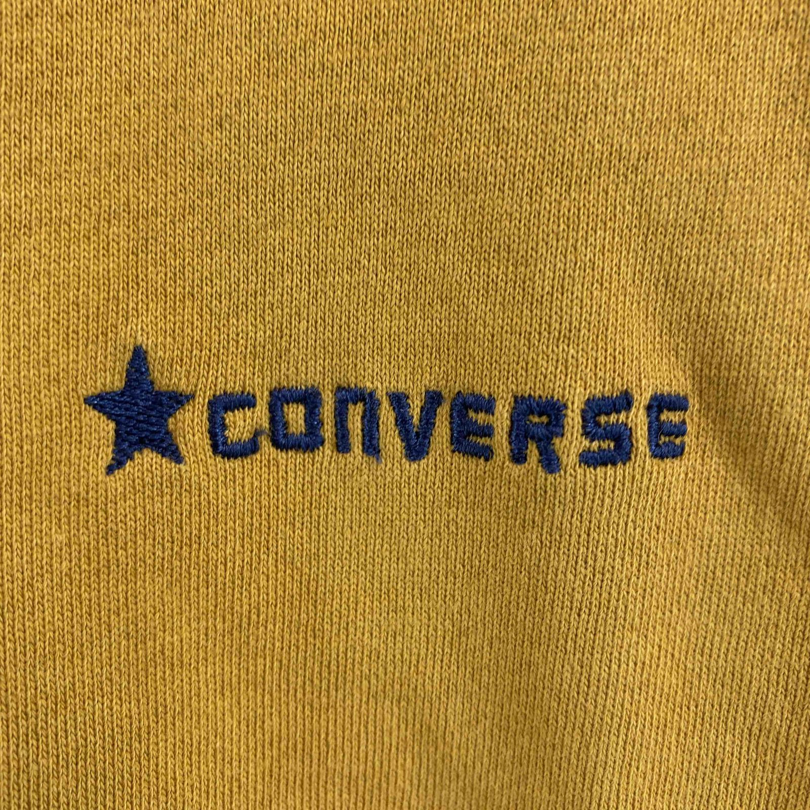 CONVERSE コンバース カラシ色 イエロー 刺繍ロゴ メンズ スウェット