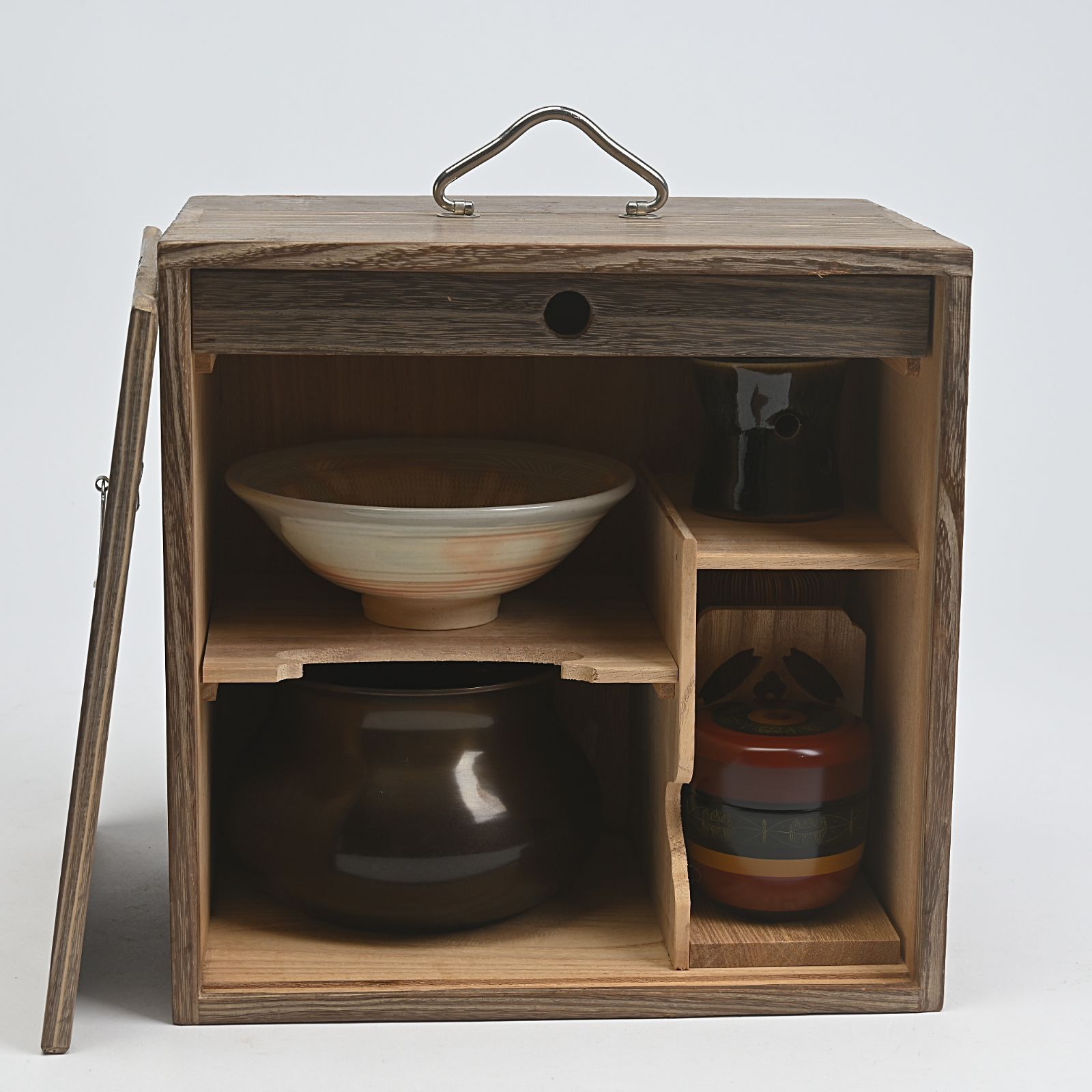 茶道具セット 色紙箱 茶杓 茶筅 棗 蓋置 銅建水 茶碗