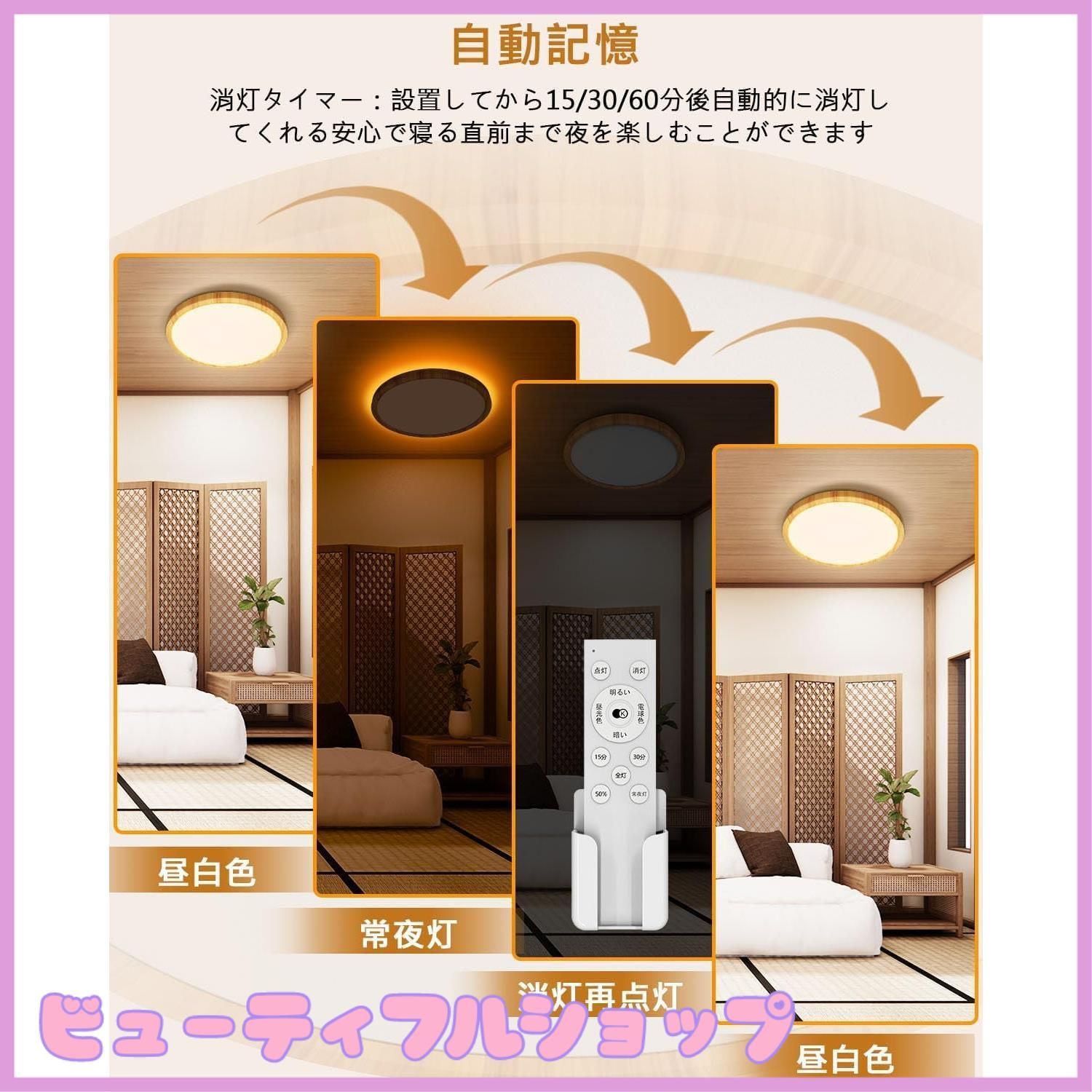 Antree LEDシーリングライト 30W 3600lm】木目調4台 レビューAntree