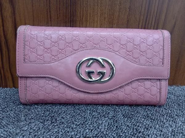 美品❣️ GUCCI グッチ シマ　GG　長財布　ラウンド　インターロッキング GUCCI グッチ シマ ラウンドファスナー 長財布 財布 インター