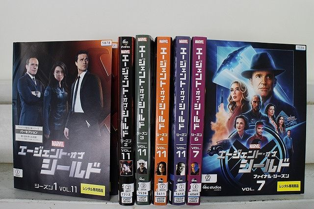 DVD エージェント オブ シールド シーズン1~ファイナル 全69巻 ケース無し発送 レンタル落ち Z3U349