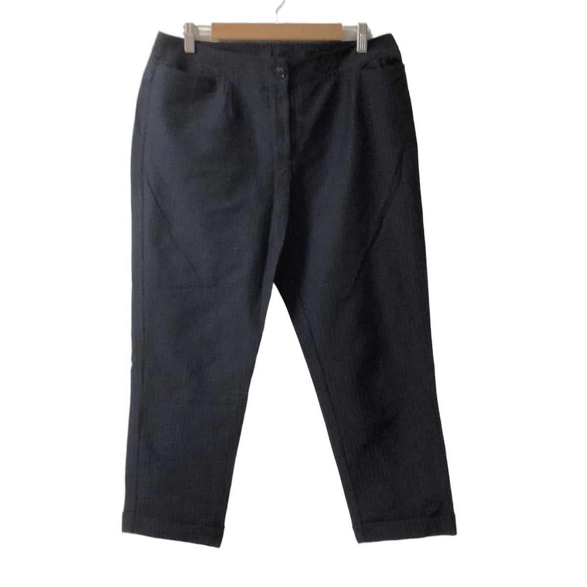 Leilian レリアン パンツ サイズ13 L レディース - 黒 クロップド 半端丈 |千鳥格子柄
