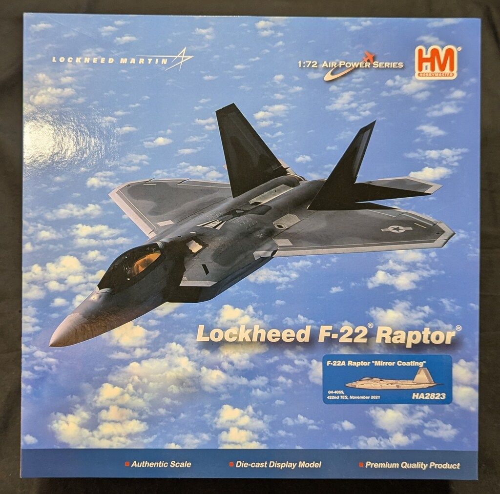 HOBBY MASTER 1/72 F-22 ラプター `第422試験評価飛行隊