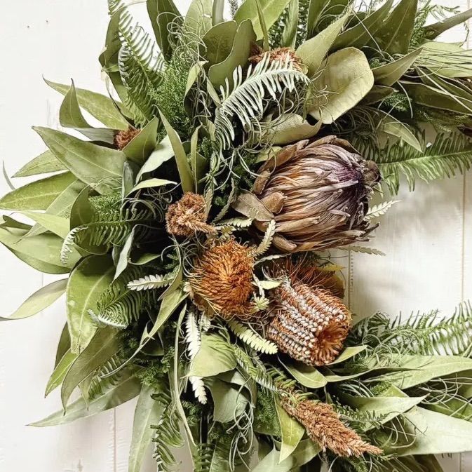 ワイルドフラワーリース (約40cm) ドライフラワーリース ハーフリース