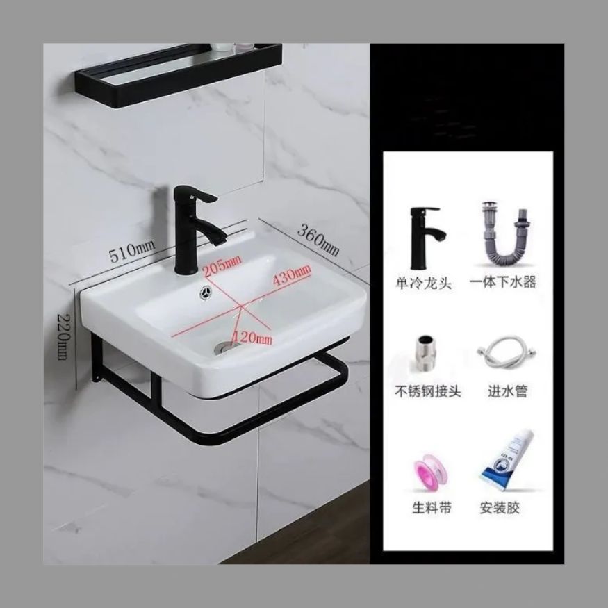 家庭用 壁掛け式 洗面ボウル 手洗い器 洗面ボール 浴室洗面台小型洗面所 洗面台セット シンク タオルハンガー付き 手入れが簡単