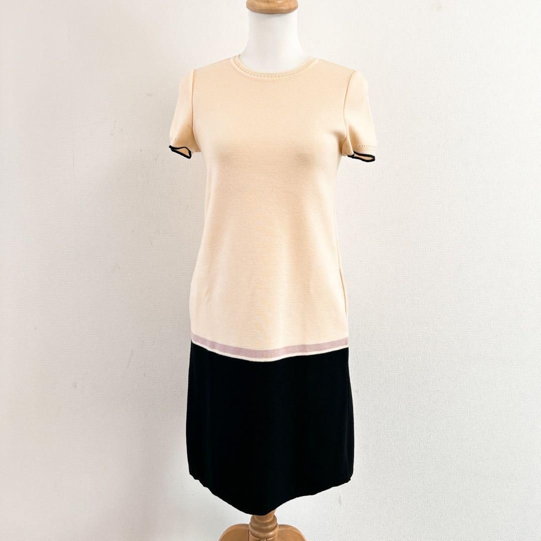 FOXEY フォクシー 半袖 ニット ロングワンピース ホワイト M