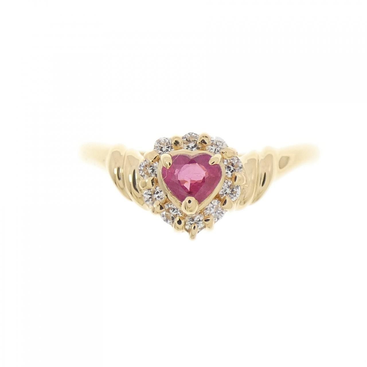 K18YG ルビー リング 0.54CT 指輪 K18YG イエローゴールド ルビー