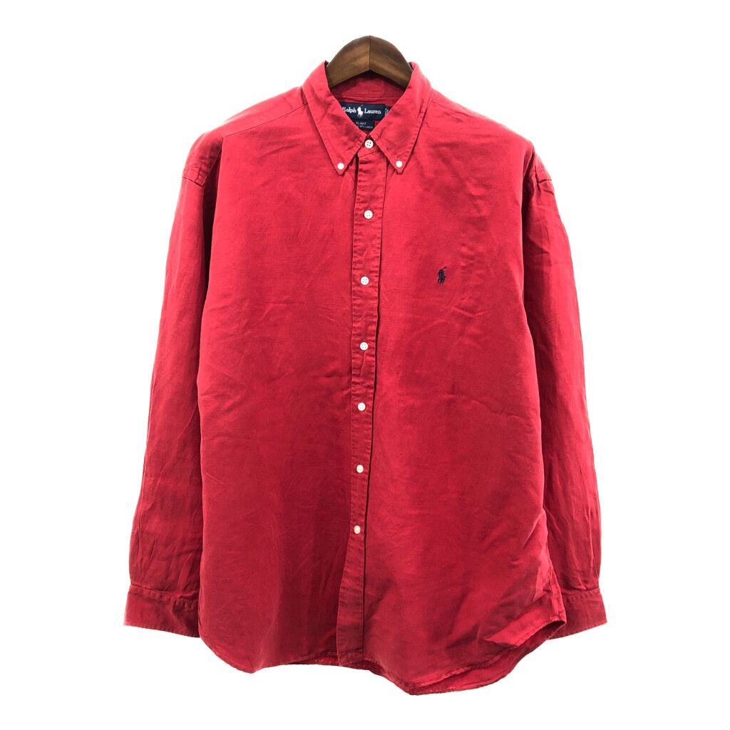 90年代 RALPH LAUREN ラルフローレン BLAKE ボタンダウン シルク