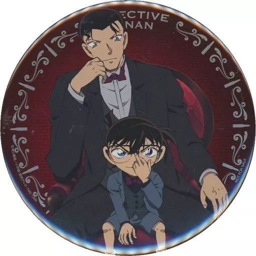 中古】バッジ・ピンズ 江戸川コナン＆赤井秀一(緋色ver.) 特大缶