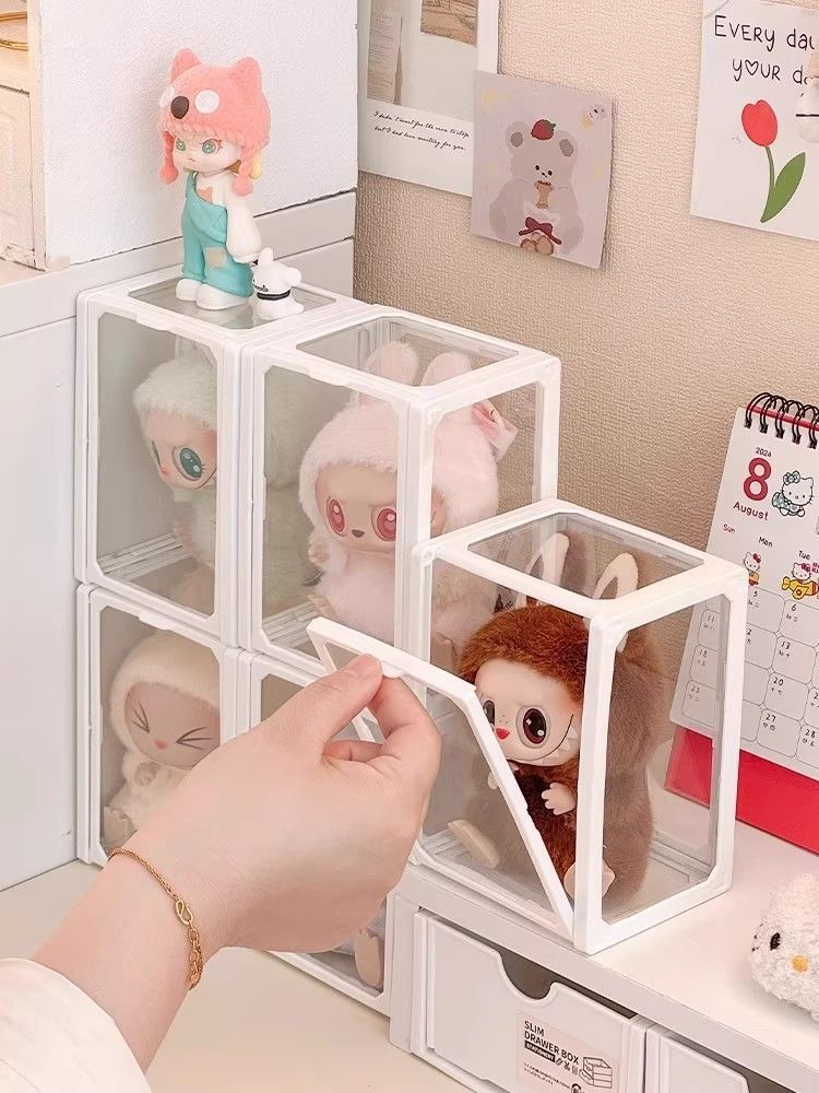 ぬいぐるみ用ケース 6個セット ガラス製品 labubu ラブブ