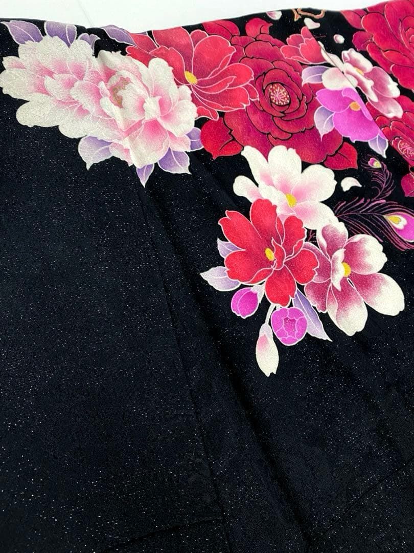 振袖 豪華 大輪 金駒 金彩 刺繍 紋意匠 身丈166cm 撥水加工済 振袖