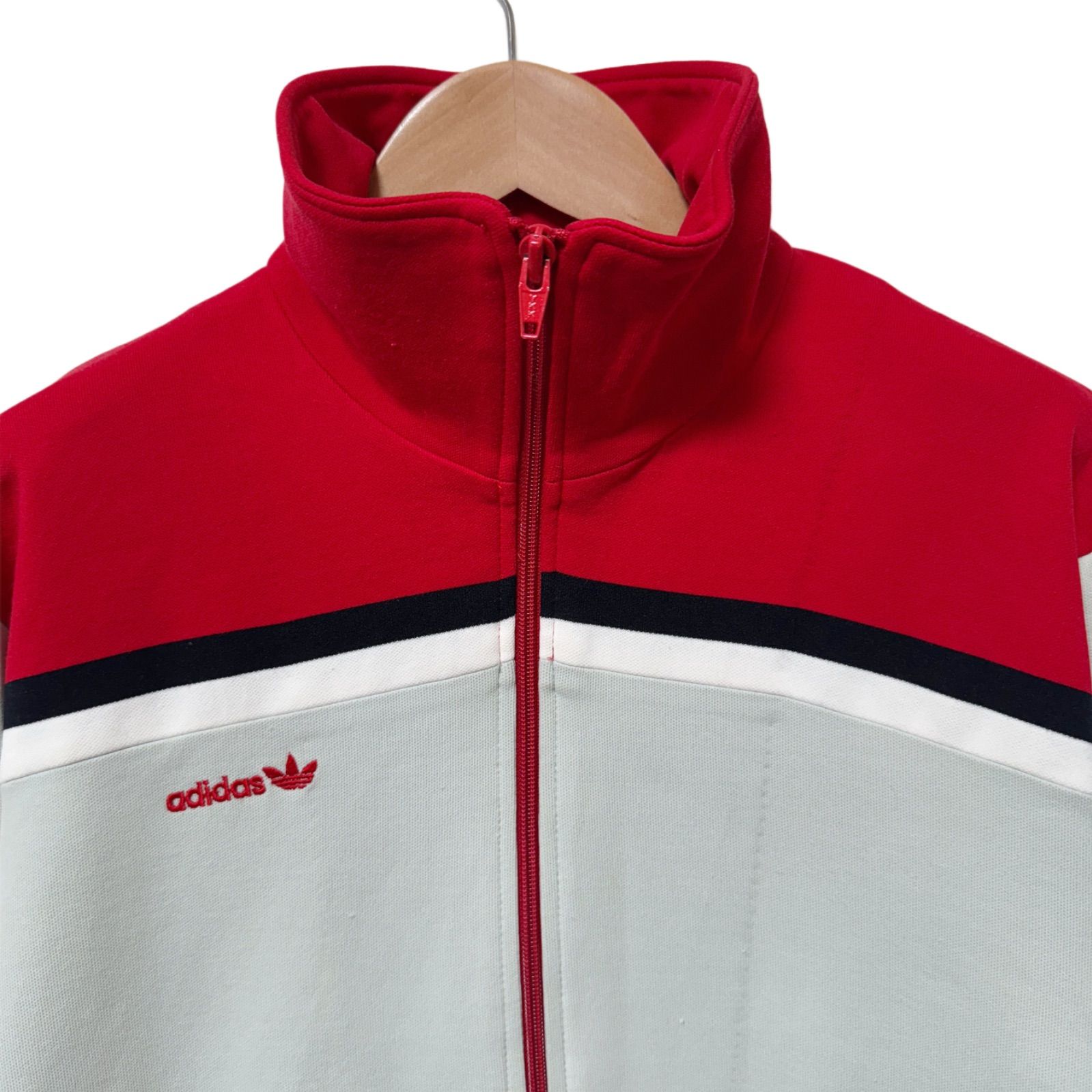 80s adidas トラックジャケット デサント製 西ドイツ 黒 赤