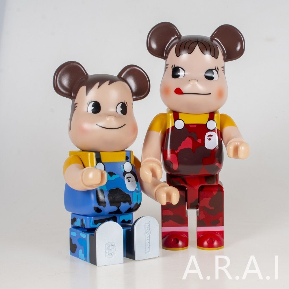 新品未使用】【割引価格】【数量限定】 ベアブリック BE@RBRICK 不二家 400% 28センチ ポコちゃん ペコちゃん レッド ブルー BAPE  べイプ 2体セット - メルカリ