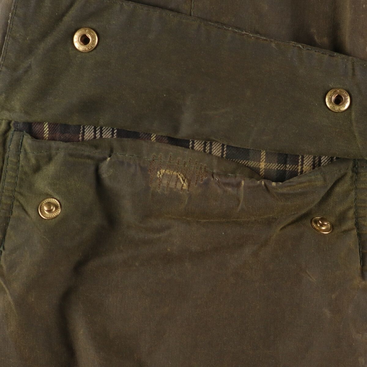 古着 80年代 バブアー Barbour BORDER ボーダー 旧3ワラント ワックスコットン オイルドジャケット 英国製 C40  メンズM/eaa372657