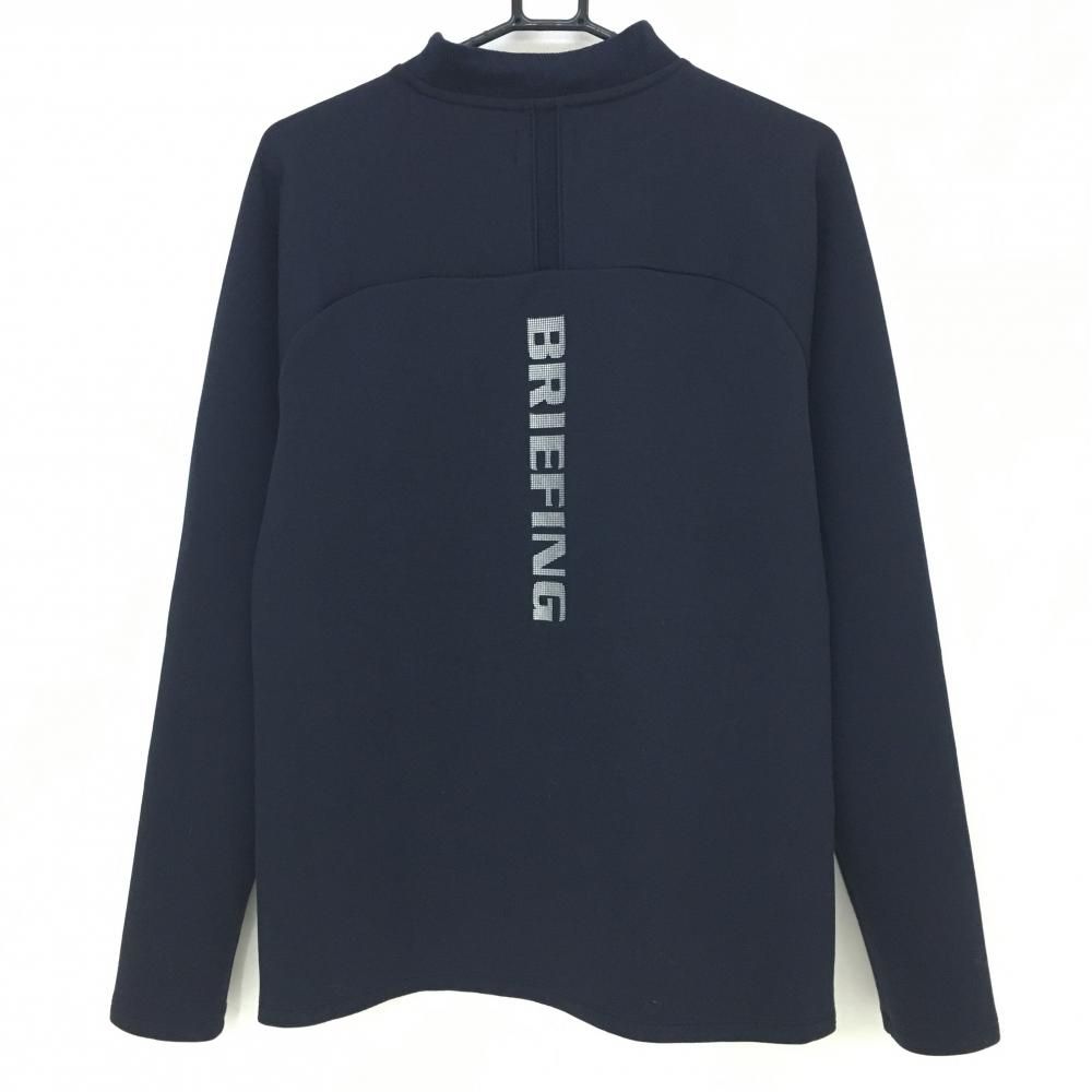 超美品】ブリーフィング 長袖ハイネックシャツ ネイビー 後ろセンター
