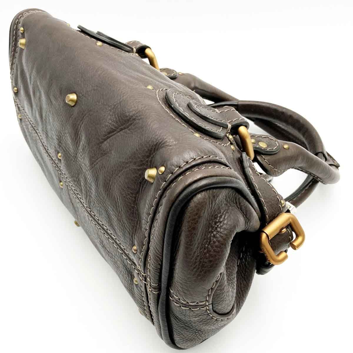 お値下げ❗️クロエ Chloé キャメル色 バッグ ロック付き パディントン