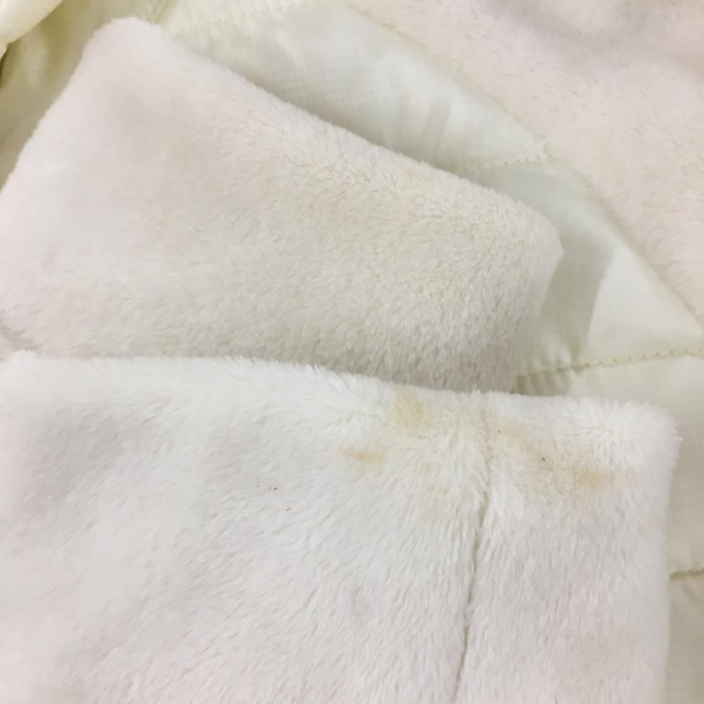 【お中元ギフト】 アンパスィ 中綿異素材ジャケット 白 フード付き ファー取り外し可 ロング レディース LL ゴルフウェア and per se