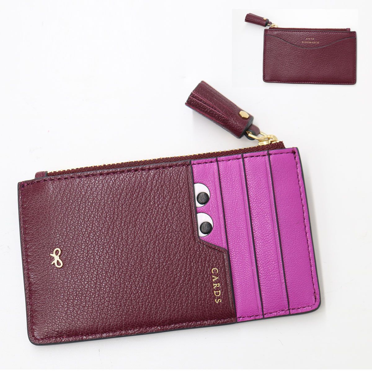 ANYA HINDMARCH アニヤハインドマーチ 5050925201292 Peeping Eyes カードケース フラグメントケース アイズ ピーピングアイズ 小銭入れ ミニ財布 ロゴ BOX入り ギフト プレゼント ブランド