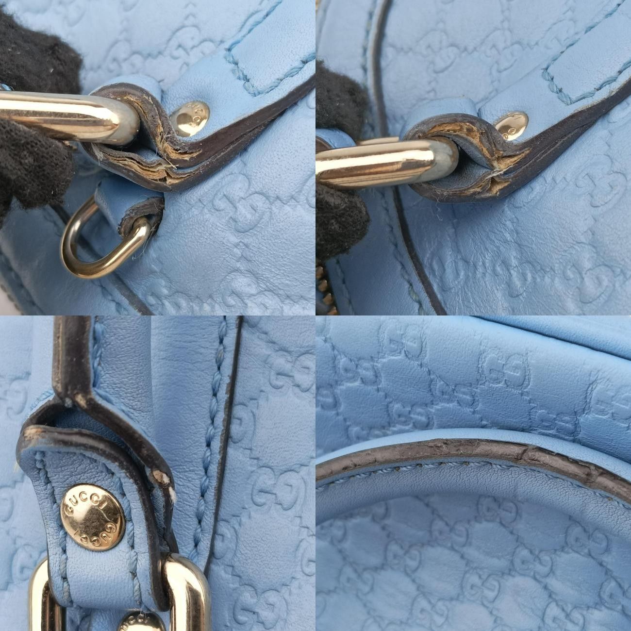 グッチGucciマイクログッチシマブルーレザー449654I023377313