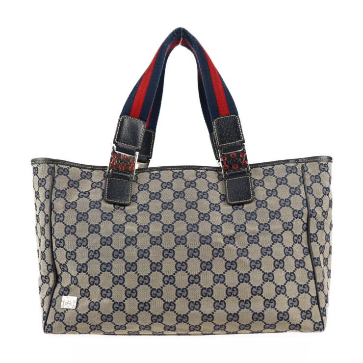 GUCCI グッチ ハンドバッグ 145758 GGキャンバス レザー ベージュ 
