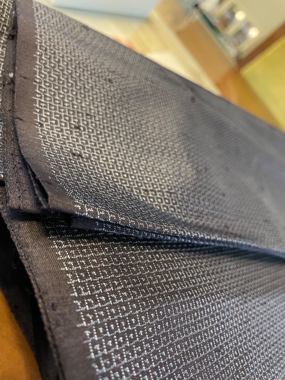  正絹 男性用 結び大島紬 反物 胴裏付き その他 帯