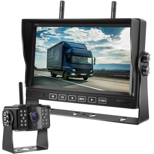 Hizenyo録画機能付きバックカメラモニターセット24vバックカメラワイヤレスバックモニタートラックカメラ7インチIPS液晶自動録画ループ録画デジタル信号分割表示機能正像 鏡像を切替可…