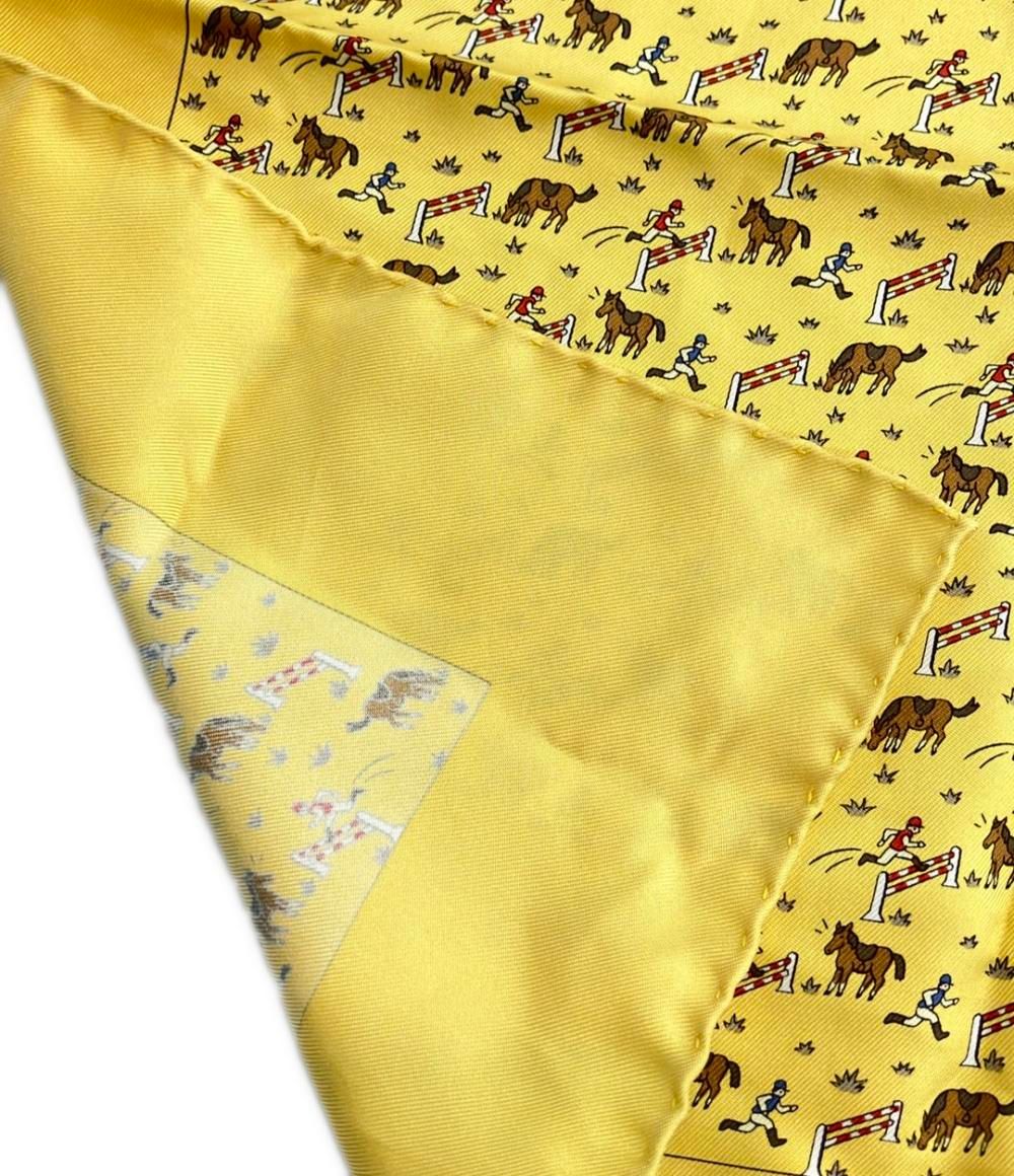 美品 Hermès シルクスカーフ 騎士と馬 プチカレ