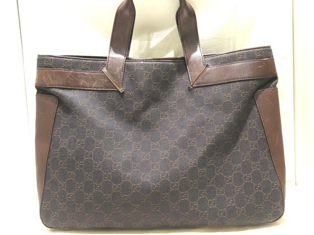 訳あり品 GUCCI グッチ GGキャンバス × レザー ハンドバッグ ◇ 73982  